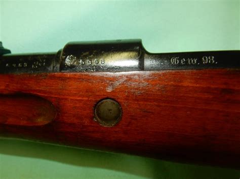 98 Mauser German Proof Markings Made By Spandau 1918 Sn 596