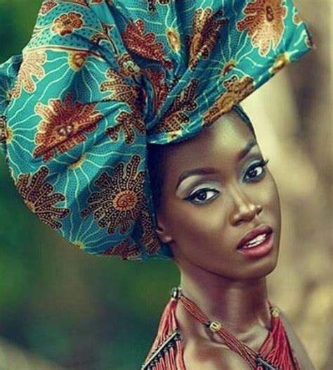 African Headdress Dark Skin Women Black Beauties African Head Wraps