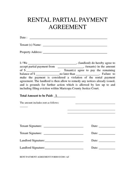 Payment Agreement Template Free Printable Documents