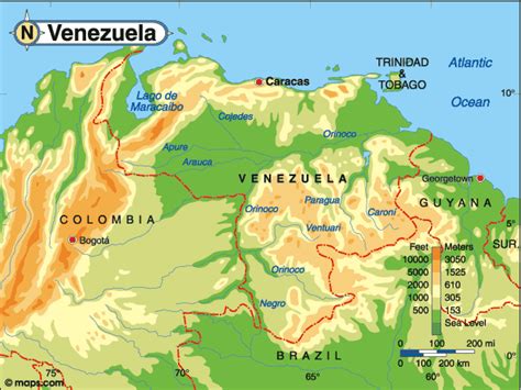 Harta Venezuela Consulta Harta Fizica A Venezuelei Pe Infoturismro