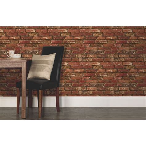 Wilko Rustic Brick Wallpaper Brick Wallpaper Decor Interior Design