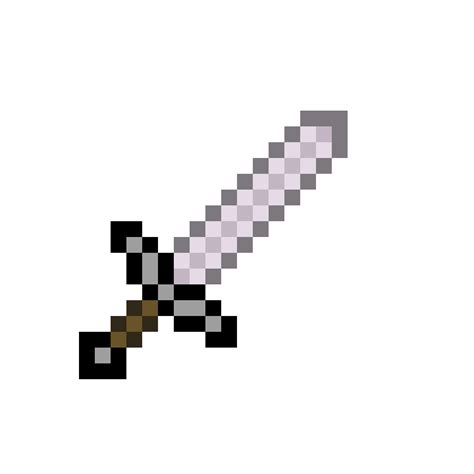 Minecraft Pixel Art Iron Sword