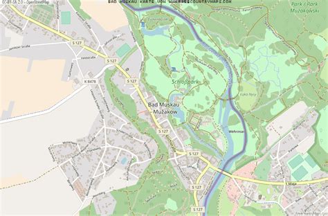 Karte von Bad Muskau :: Deutschland Breiten- und Längengrad