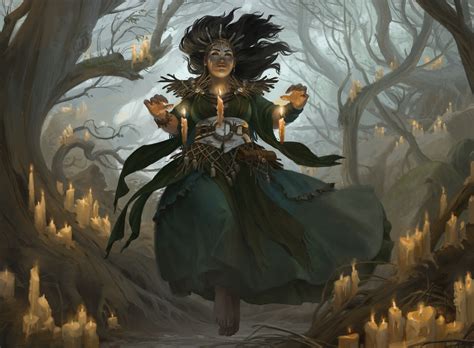 Candlegrove Witch Mtg Art From Innistrad Midnight Hunt Set By Anna