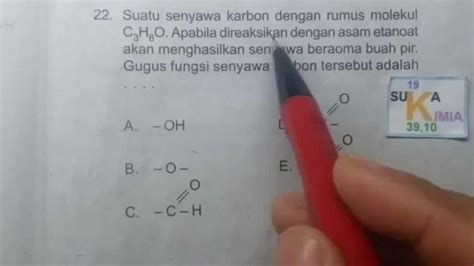 Senyawa Turunan Alkana Soal Gugus Fungsi Dan Rumus Molekul Kimia Sma