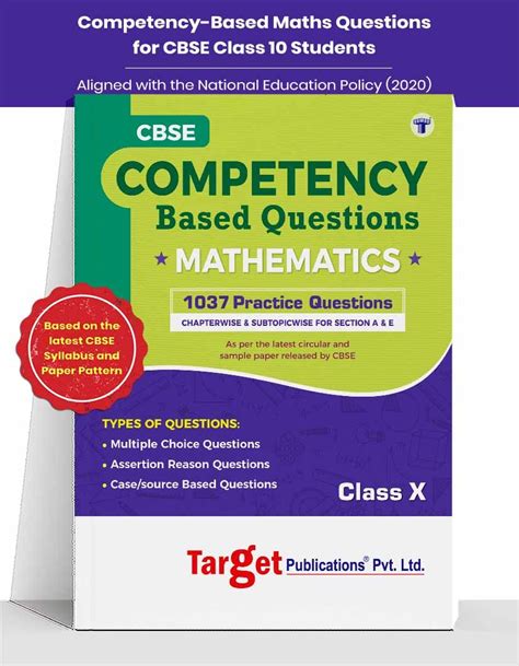 Maths Competency Based Questions Book Class Books Target