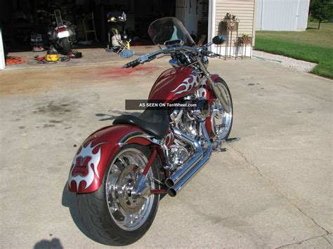 Candy apple green custom pro street motorcycle motor (example only; 2004 Custom Motorcycle Pro Street