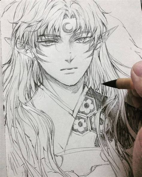 Pa Sesshomaru Fanart By Bizzybiin Anime Boy Sketch Anime Drawings
