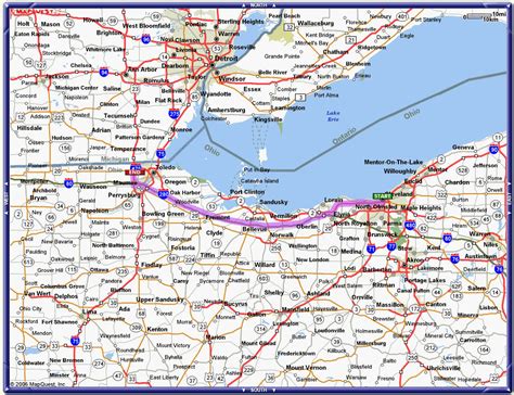 Ohio Turnpike Exit Map Tourist Map Of English