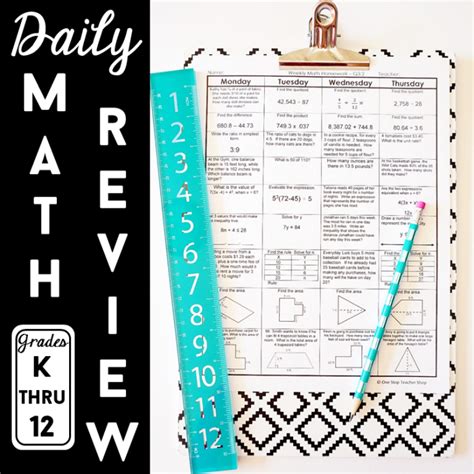 6th grade daily math spiral review morning work editable. Spiral Math Homework to Reinforce the Standards - One Stop ...