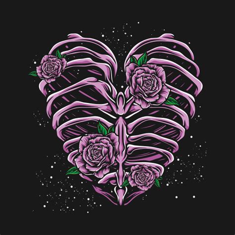 Skeleton Heart Pastel Goth Pastel Goth T Shirt Teepublic