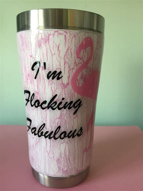 Crackle flamingo tumbler | Tumbler cups diy, Custom tumbler cups, Glitter tumbler cups