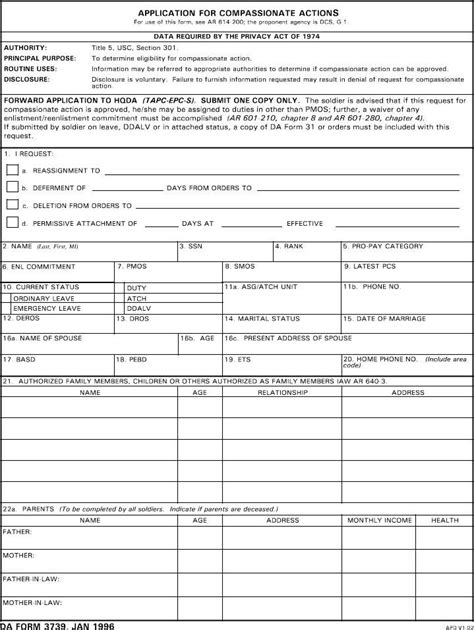 Da Form 3739 ≡ Fill Out Printable Pdf Forms Online