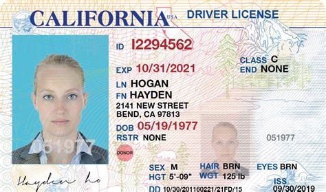 Pin On California Drivers License Template