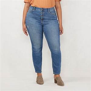 Plus Size Lc Conrad Stretch High Waisted Skinny Jeans