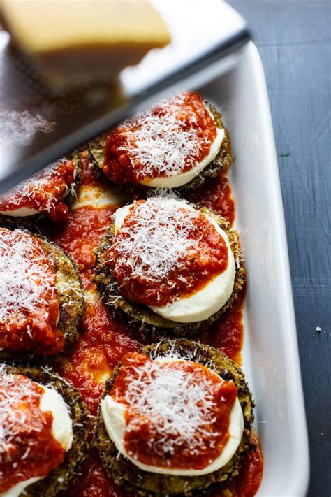 Classic Eggplant Parmesan Baked Fried Method A Simple Palate