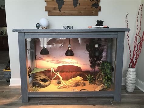 Diy Bearded Dragon Enclosure Tv Stand Transformed An Old Dresser Into