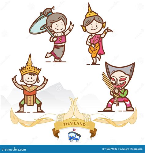 Cartoon Thai Monk Character Vector 238322900