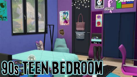 Sims 4 Speed Build 90s Teen Bedroom Youtube