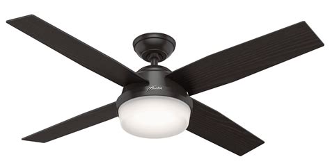 Home And Garden Indoor Matte Black Whisperwind Quiet Ceiling Fan Hunter