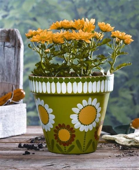 25 Simple Easy Flower Pot Painting Ideas | Painted flower pots, Clay