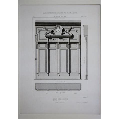 Cesar Daly 19th Century Architectural Drawing I Chairish
