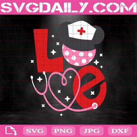Love Minnie Nurse Svg Love Letters Disney Svg Disney Nurse Svg Nurse