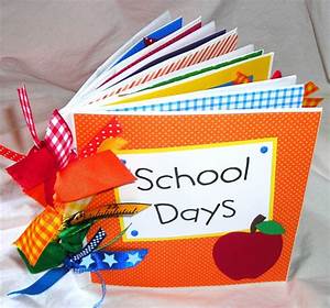 School Days Paper Bag Premade Scrapbook Album By Stampingirl2 27 00