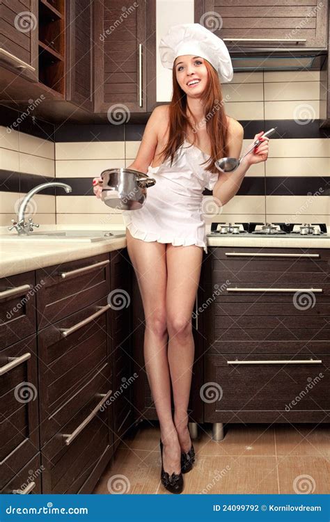 Sexy Housewife Tasting Stock Photography Image