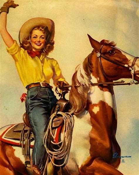 Pin By Ashley ONeal On Vintage Art Cowgirl Art Cowbabe Art Western Art