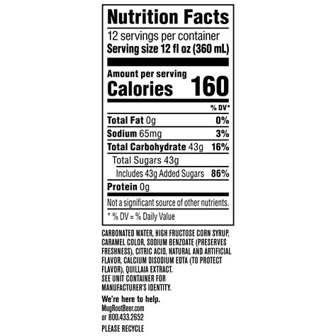 31 Root Beer Nutrition Label Label Design Ideas 2020