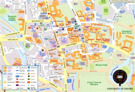 Oxford Map What To See Where To Go What To Do Town Centre High
