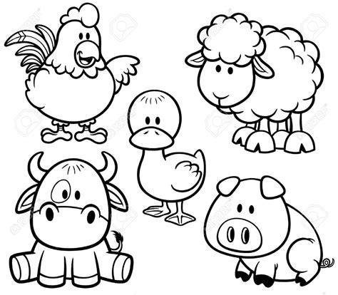 Cute Baby Farm Animal Coloring Pages ~ Best Coloring Pages