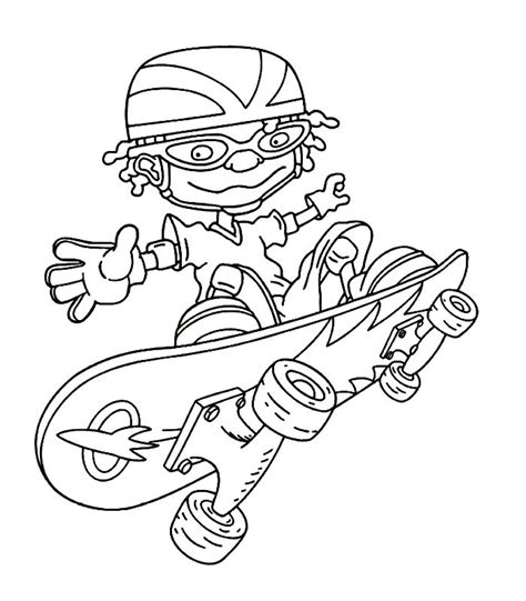 Reggie rocket power coloring pages. Coloriage de Rocket Power