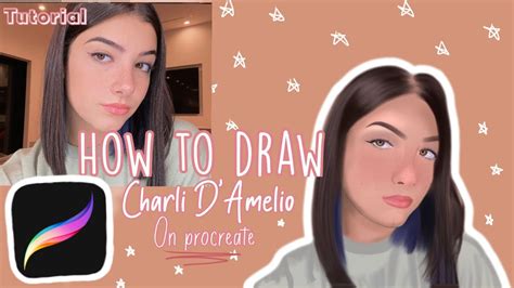 How To Draw Charli Damelio On Procreate Tutorial Youtube