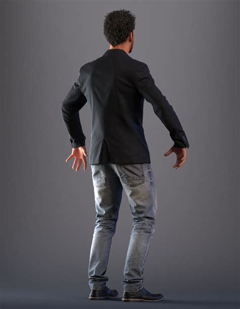 3d Model Rigged Man In Business Casual Attire With Realistic Hair Vr