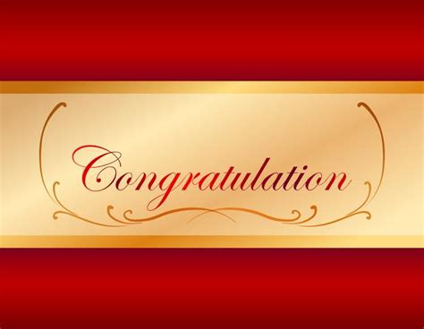 Congratulation Card Template With Red Background 416717 Vector Art At