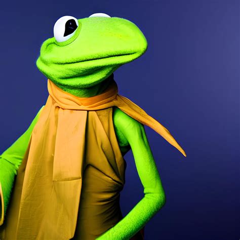 Kermit The Frog High Fashion Photo Shoot Rstablediffusion