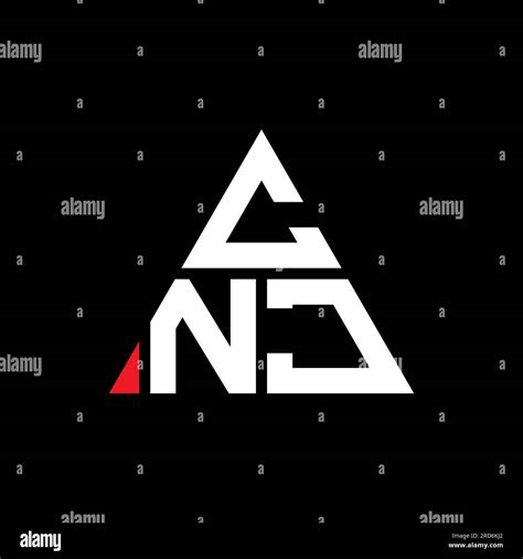 Cnj Triangle Letter Logo Design With Triangle Shape Cnj Triangle Logo