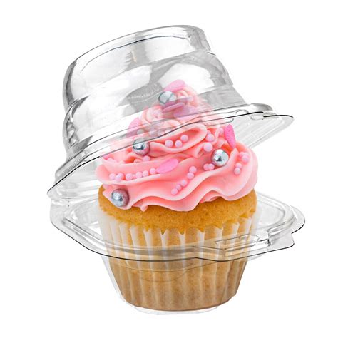 Buy Stock Your Home Individual Plastic Cupcake Containers Disposable