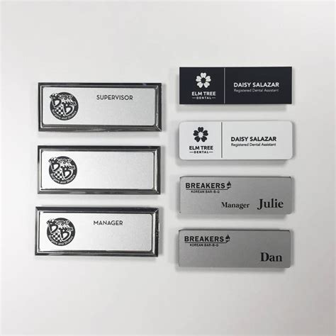 Custom Engraved Name Tag Magnetic Name Tags For Work Staff Etsy