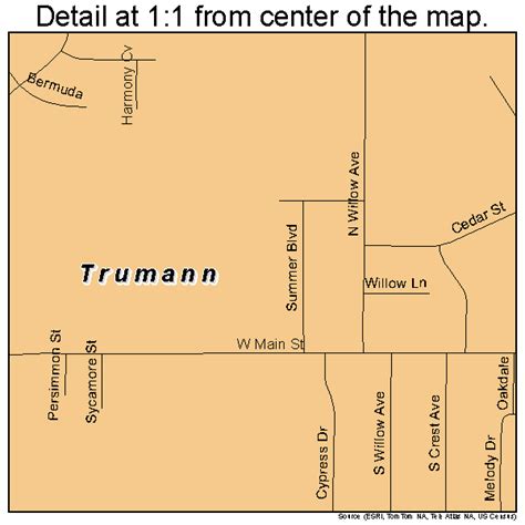 Trumann Arkansas Street Map 0570010