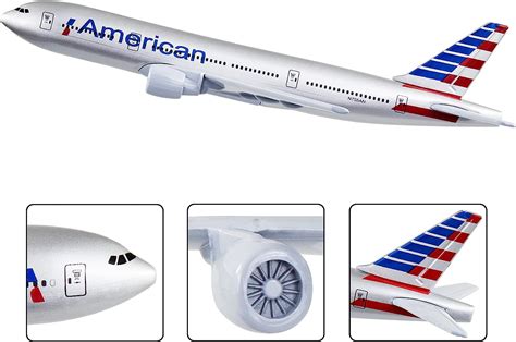 Busyflies Airplane Model Diecast Planes 16cm 1400 American 777 Alloy