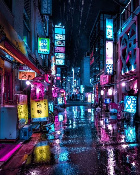 Japanese Neon Wallpapers Wallpapers Com