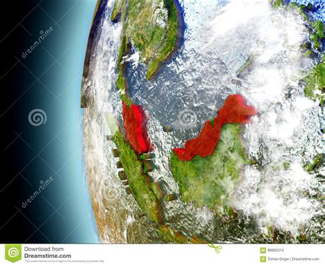 Malaysia On Planet Earth From Space Stock Illustration Illustration