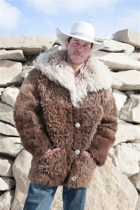 Buffalo Hide Fur Coat Angora Collar Real Yellowstone Buffalo Fur Native American Jackets