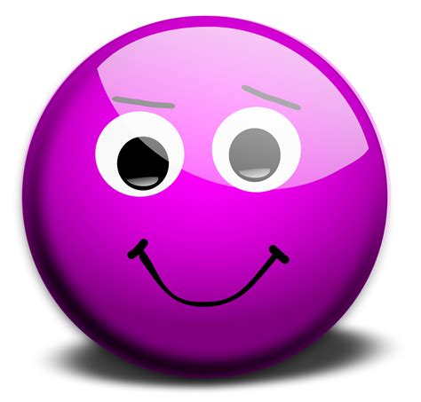 Smiley Free Stock Photo Illustration Of A Purple Smiley Face 15459
