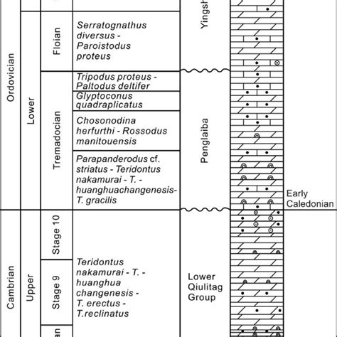 Stratigraphic Column Of The Penglaiba Formation At Kp Showing The