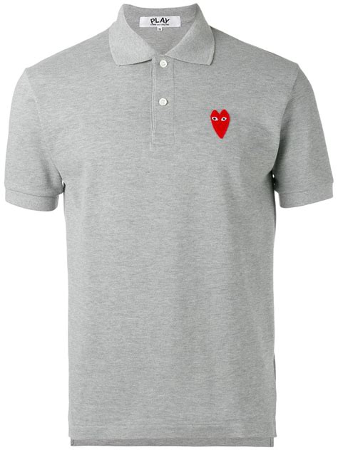 Comme Des Garçons Play Elongated Heart Polo Shirt Farfetch