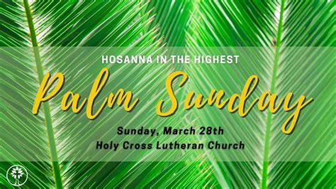 Sunday 28 March Palm Sunday Service Youtube